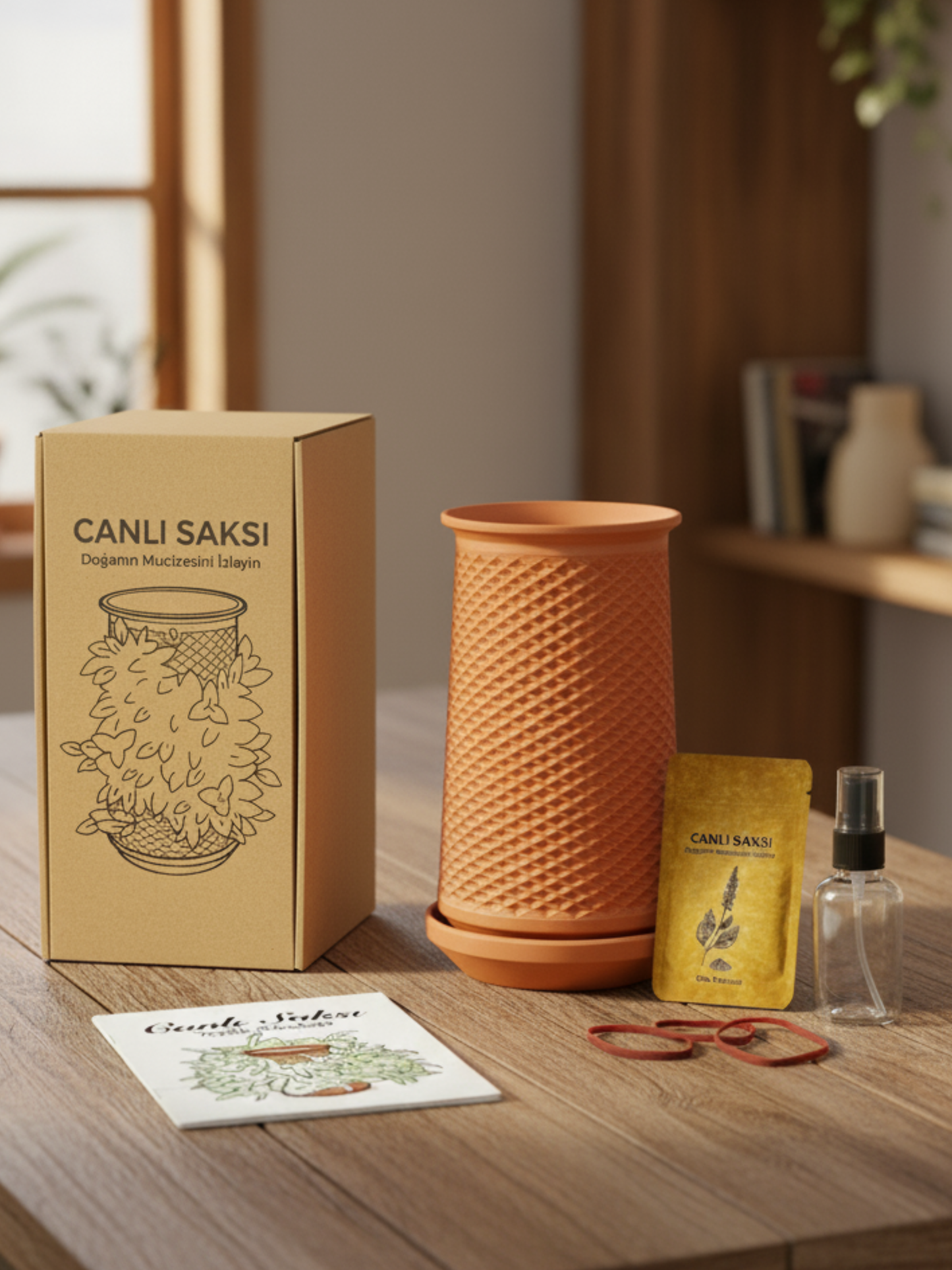 Canlı Saksı paketlerinin içerikleri.